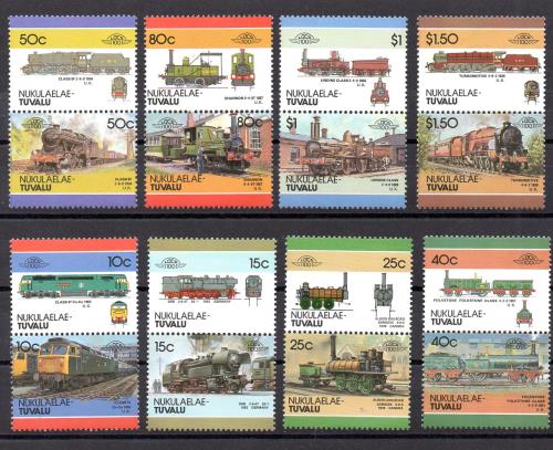 Serie de Ferrocarriles Nukulaelae-Tuvalu Año 1986 (nuevo)
